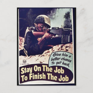 Carte Postale Restez Sur Le Travail Pour Terminer Le Travail
