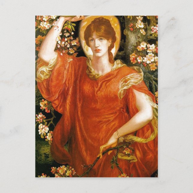 Carte Postale Résumé Dante Gabriel Rossetti Une vision de Fiamme (Devant)