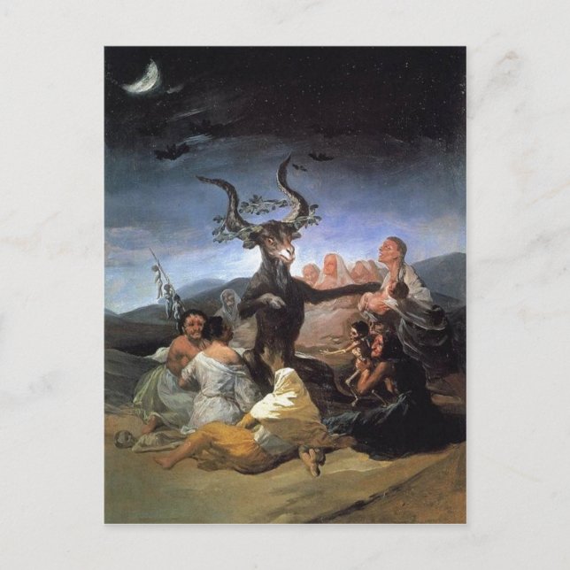Carte Postale Résumé Description Francisco Goya, le Sabbat des  (Devant)