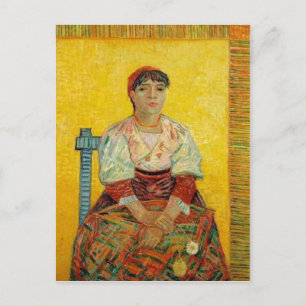 Carte Postale Résumé Description Portrait de la femme italienne 