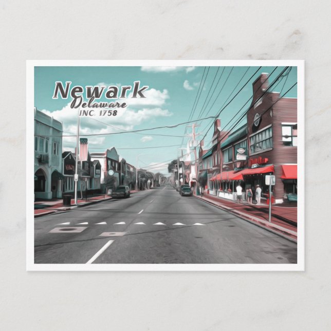 CARTE POSTALE RETARD NEWARK (Devant)