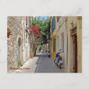 Carte postale Rethymno Crete Old Town Street