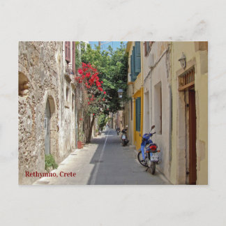 Carte postale Rethymno Crete Old Town Street