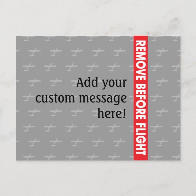 Carte Postale Retirer avant le vol - Avaiement (Devant)