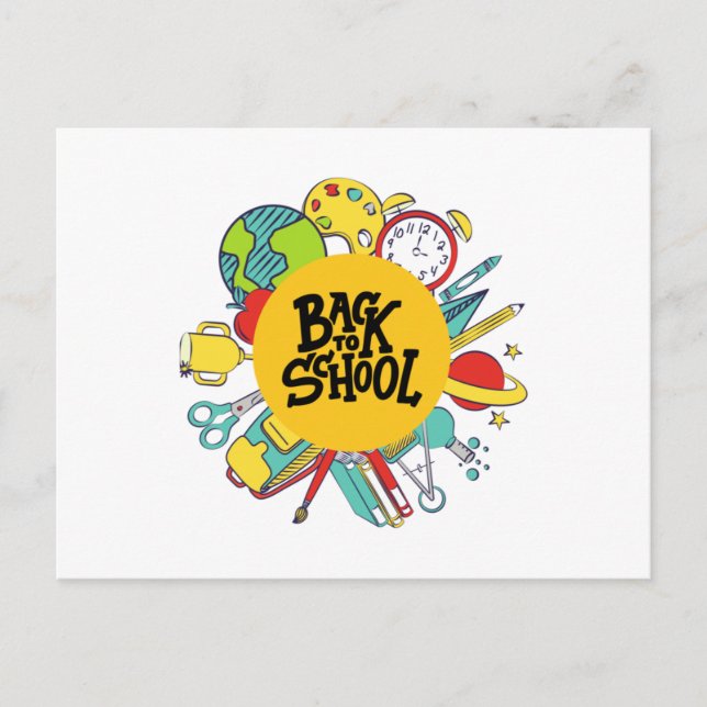 Carte Postale Retour à la journée scolaire Drôle cadeaux cadeaux (Devant)