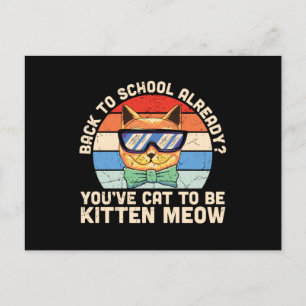 Carte Postale Retour à l'école déjà Kitten Me Cadeau pour amateu