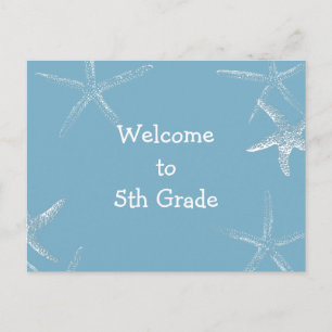 Carte Postale Retour à l'école Starfish Bienvenue