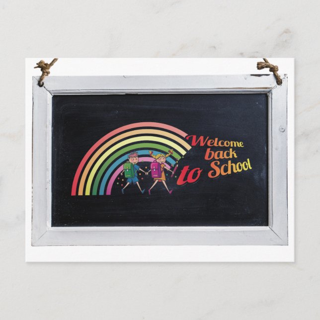 Carte Postale Retour à l'écoleBienvenue à l'école (Devant)
