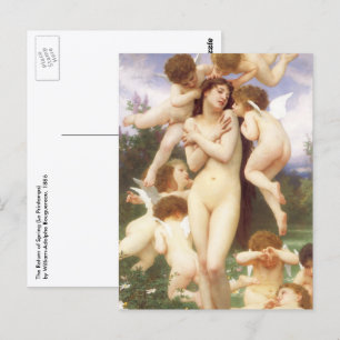 Carte Postale Retour du printemps (Le Printemps) par Bouguereau
