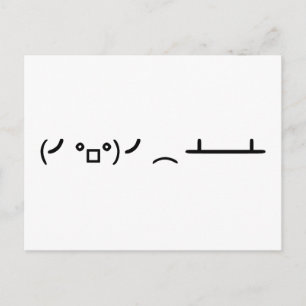 Carte Postale Retourner le tableau Ascii Emoticon
