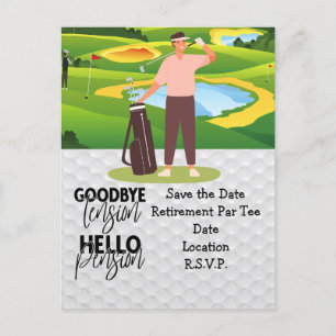 Carte Postale Retraite de golf pour golfer Party