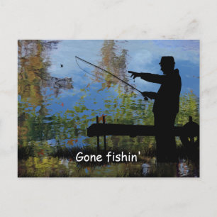 Carte postale Retraite de pêche pour homme âgé