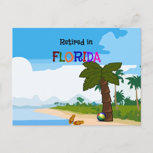 Carte Postale Retraité en Floride (Devant)