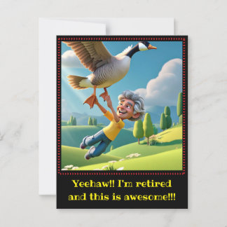 CARTE POSTALE " RETRAITÉ ET HEUREUX "