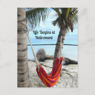 Carte Postale Retraite: Hamac sur la plage