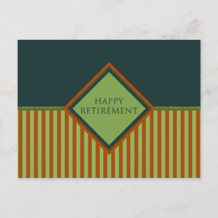 Carte Postale retraite heureuse (diamantStriped)