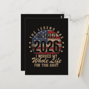 Carte Postale Retraité J'ai Travaillé Toute Ma Vie Pour Cela