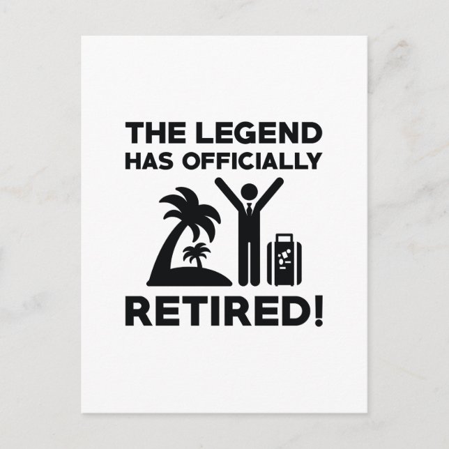 Carte Postale Retraité officiellement (Devant)