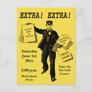 Carte Postale Retraite - Retraite Enregistrer La Date Invitation