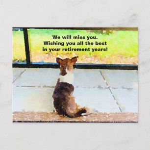 Carte Postale Retraite - Vous nous manquerez.