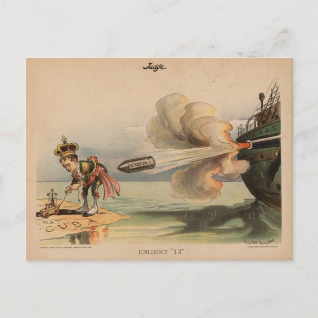 Carte Postale Rétribution dans la guerre espagnole-américaine (Devant)