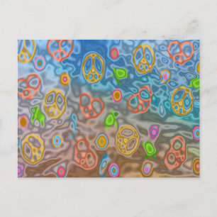 Carte Postale Retro 60s paisible Vêtements de vie océanique Cade