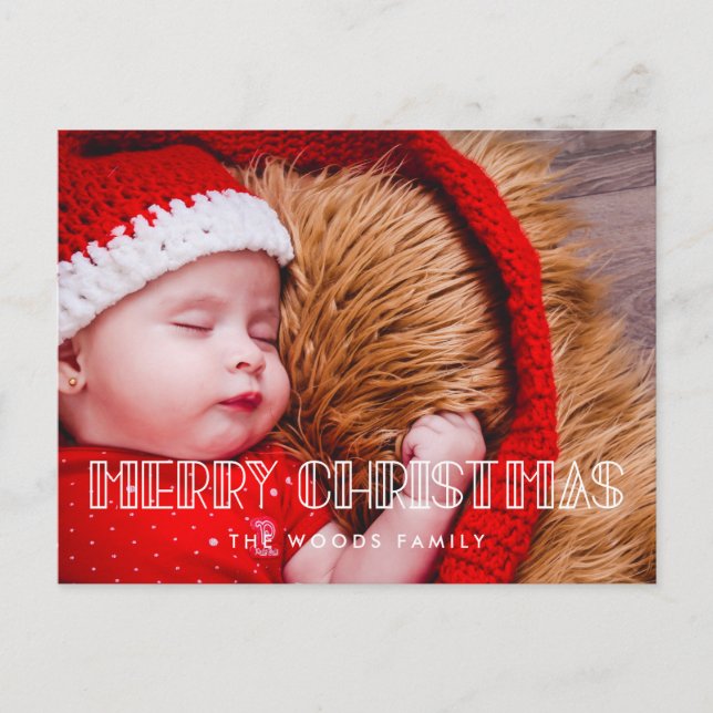 Carte Postale Retro art déco Joyeux Noël photo (Devant)