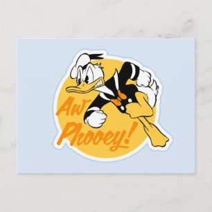 Carte Postale Rétro Badge Donald Duck "Oh zut alors"