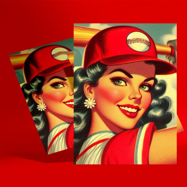 Carte Postale Retro Baseball (Créateur téléchargé)