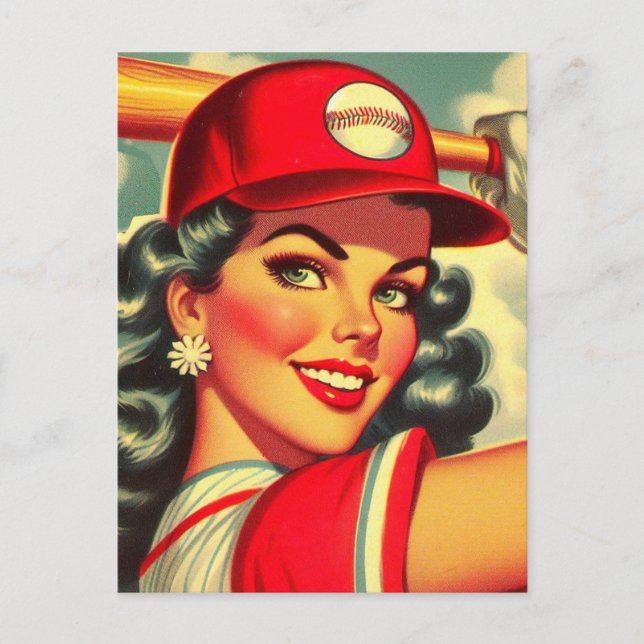 Carte Postale Retro Baseball (Devant)