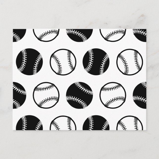 Carte Postale Retro Baseballs Motif Sports Art PERSONNALISÉ BG C (Devant)