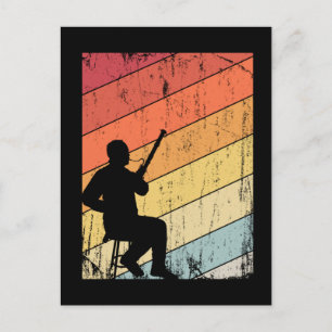 Carte Postale Retro Bassoon Player Cadeaux Jazz Music Bassoon
