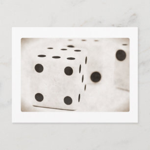 Carte postale Retro Black and White Dice