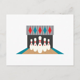 Carte Postale Retro Bowling Alley