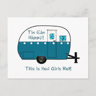 CARTE POSTALE | Rétro Camper Trailer