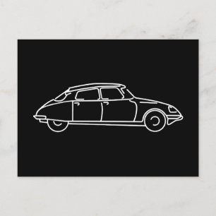 Carte Postale Rétro Citroen DS 19 le T-shirt de requin