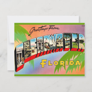 Carte Postale Rétro Clearwater Floride