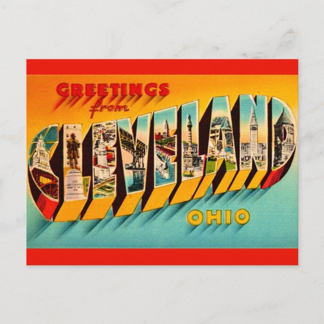 Carte postale Retro Cleveland Ohio (Devant)