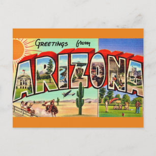 Carte postale rétro d'Arizona