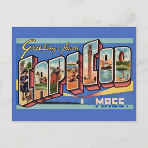Carte postale rétro de Cape Cod