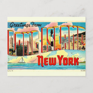 Carte postale rétro de Long Island