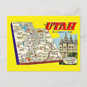 Carte postale rétro de l'Utah