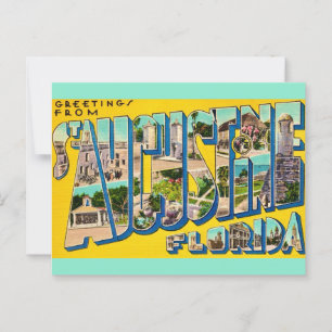 Carte postale rétro de St Augustine Floride