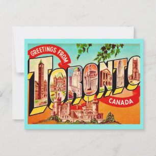 Carte postale rétro de Toronto Canada