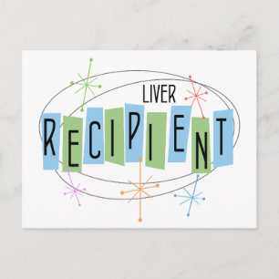 Carte Postale Rétro design Liver Transplant Destinataire