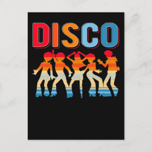 Carte Postale Retro Disco Dancing Girls les années 70 danseuse a