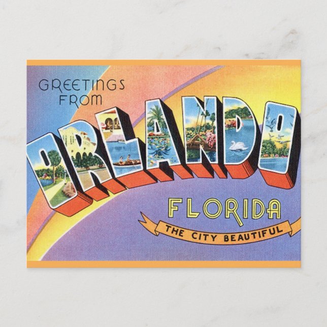 Carte postale rétro d'Orlando (Devant)