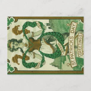 Carte Postale Rétro - Erin Go Braugh. Saint-Valentin Patrick Fêt