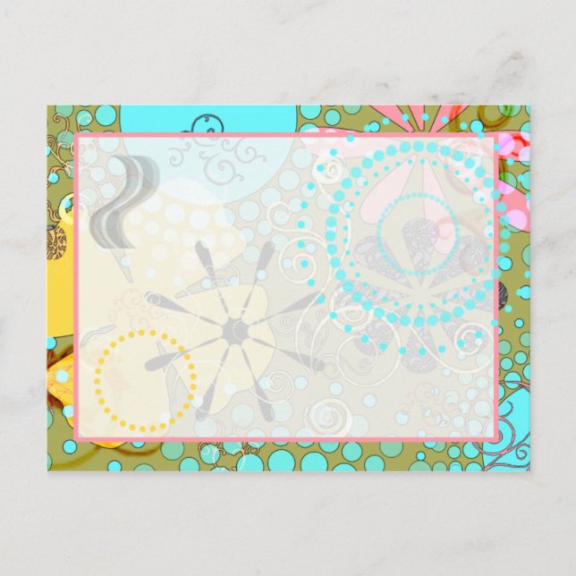 Carte postale Retro Floral 1 (Devant)