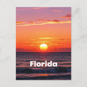 Carte Postale Retro Florida Sunset : Ocean Hues & Dreams Vintage